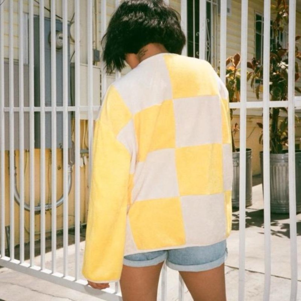 Gron Kulle Lu Jacket in Lemon Biscuit Terry Cloth